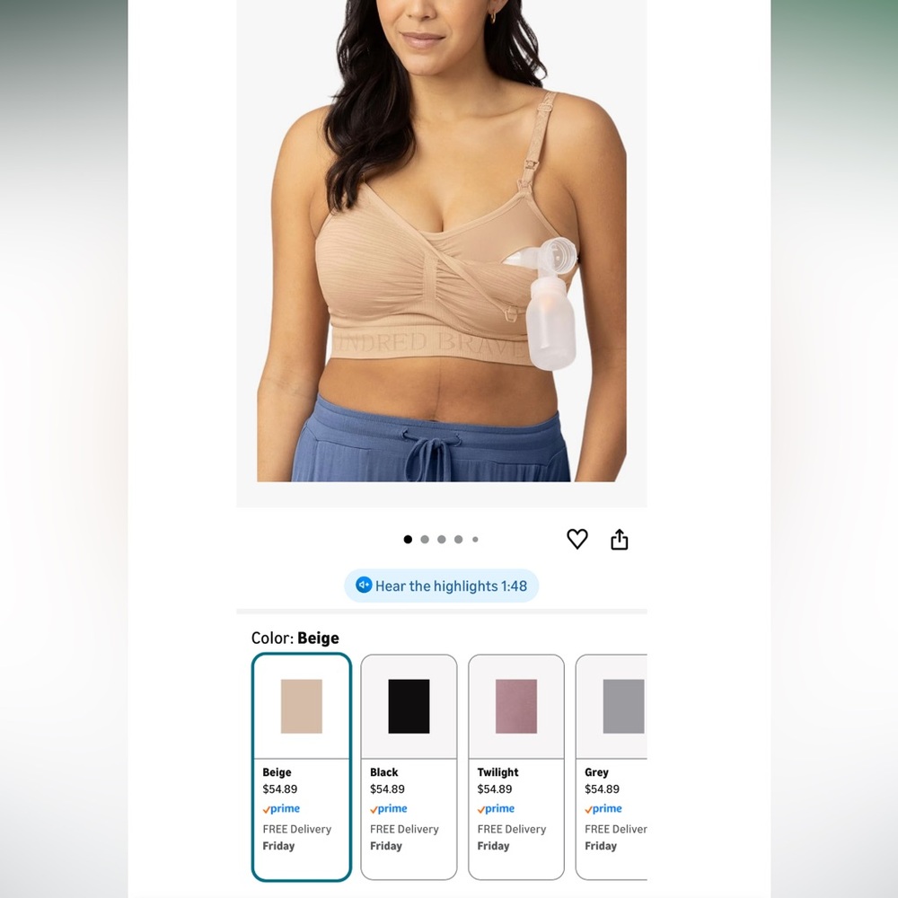 Kindred Bravely Beige Nursing Bra